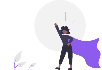 Person with cape illustration